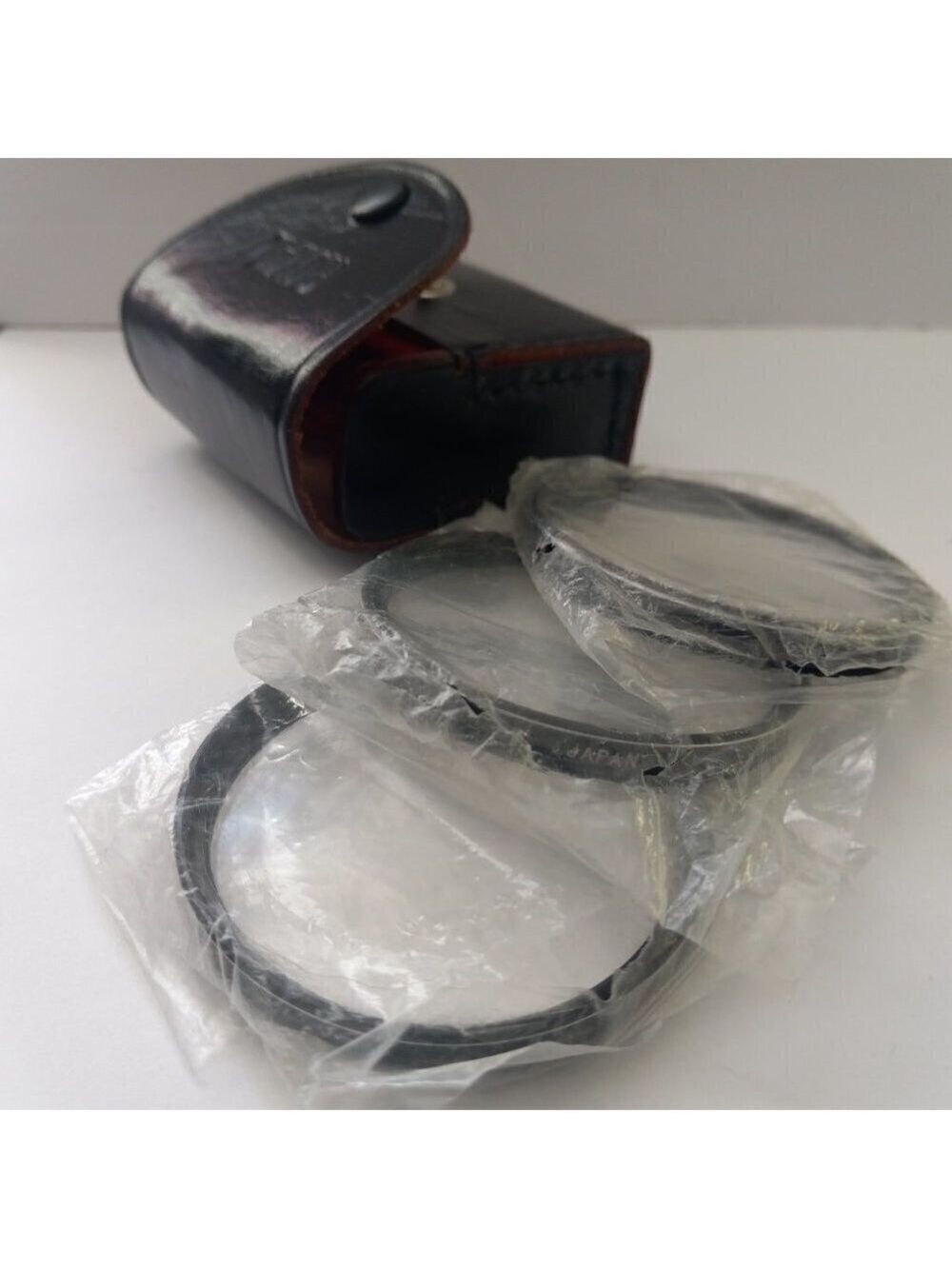 Royal 52mm Close Up Filter Set 1 2 3 Macro Leather Case Vintage Japan